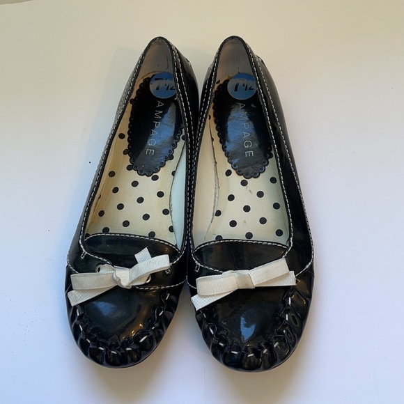 Rampage Women’s Flats Size 7.5 Black Patent - Picture 3 of 6